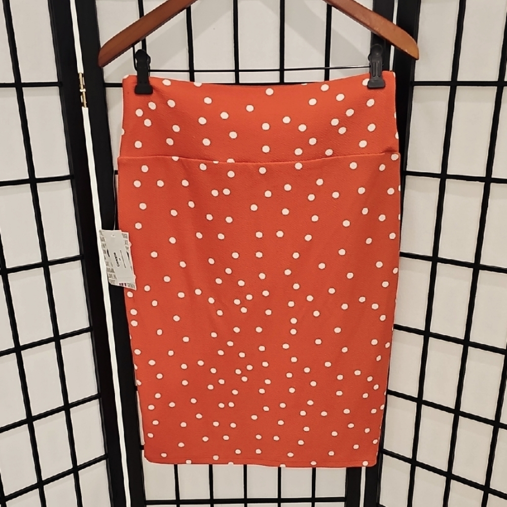 Polka Dot Orange Skirt